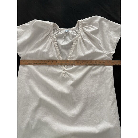 4Our Dreamers Linen Blend Dress Size XL White Henley Cottagecore Beach Lounge - Picture 9 of 16
